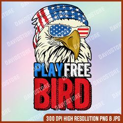 4th of july american flag bald eagle mullet play free bird memorial day, american flag, independence day png file