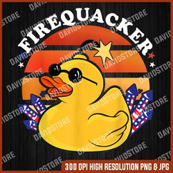 firecracker rubber duck 4th of july patriotic firequacker memorial day, american flag, independence day png file