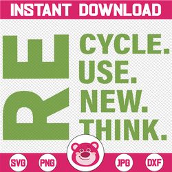 recycle reuse renew rethink earth day environmental activism svg, mother day svg, sublimation design downloads