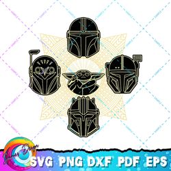 star wars the mandalorian season 3 grogu mandalore warriors png, svg, sublimation design, star wars svg, digital downloa