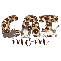 funny cat mom leopard plaid life png
