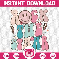 rock the staar teacher groovy svg, teacher testing png, state testing svg, motivational teacher png, mothers day svg, di