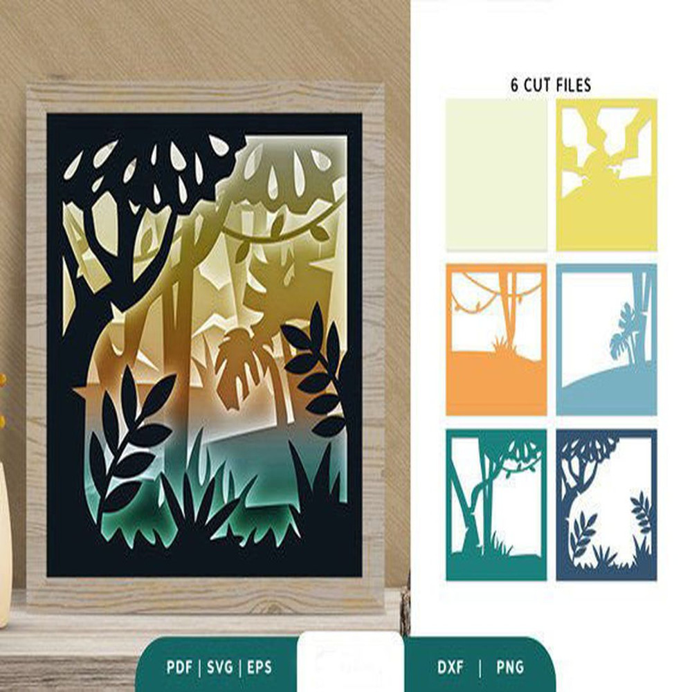 1080x1080 size Tropical-Forest-Landscape-3D-Shadow-Box-3D-SVG-67996297-2-580x386.jpg