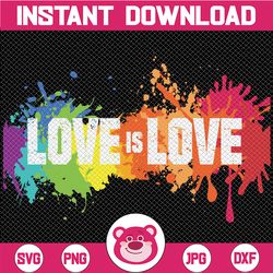 gay pride love is love lgbt rainbow flag colors splash digital download file, png file, psd file, dowload png file