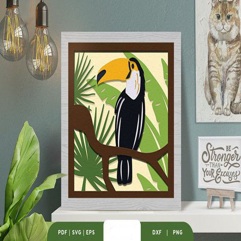 1080x1080 size Tropical-Toucan-3D-Shadow-Box-Papercut-3D-SVG-67995571-1-1-580x386.jpg