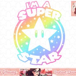 super mario pride i'm a super star pastel rainbow gradient t-shirt copy png sublimation design, digital design