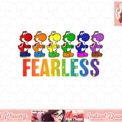 super mario pride yoshi fearless rainbow line up png sublimation design, digital design