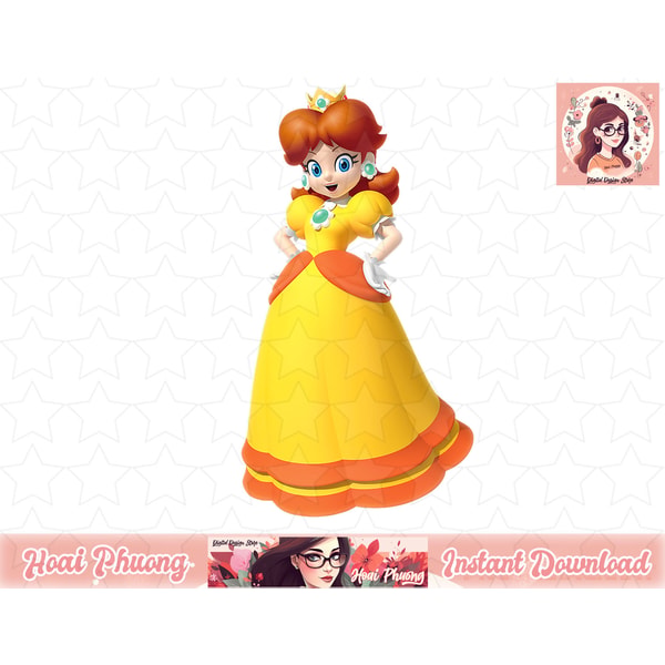 Super Mario Princess Daisy 3D Poster PNG Sublimation Design, | Inspire ...