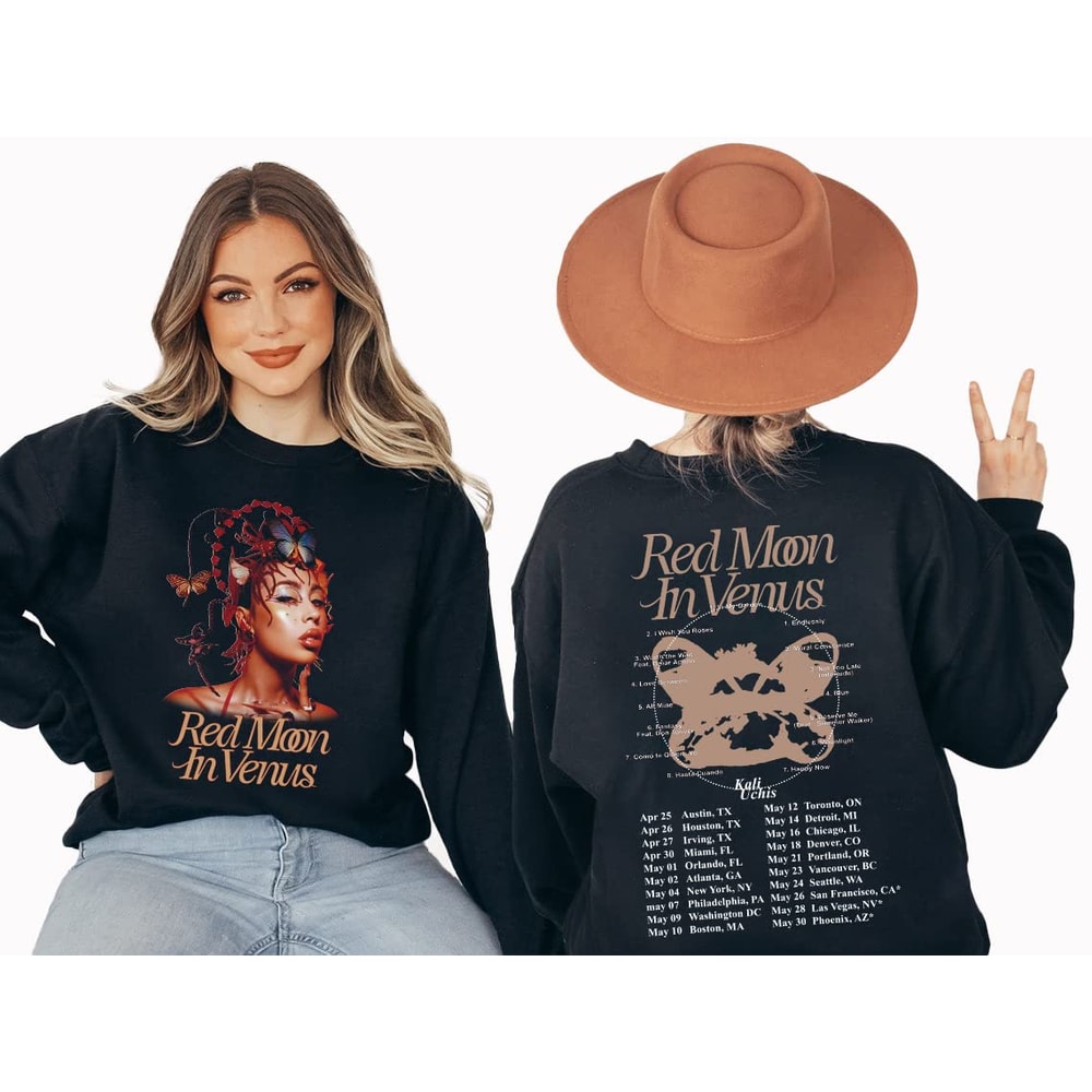 Kali Uchis Tour 2023 Shirt, Kali Uchis Red Moon In Venus Tour 2023 Tshirt, Kali Uchis Sweater For Women