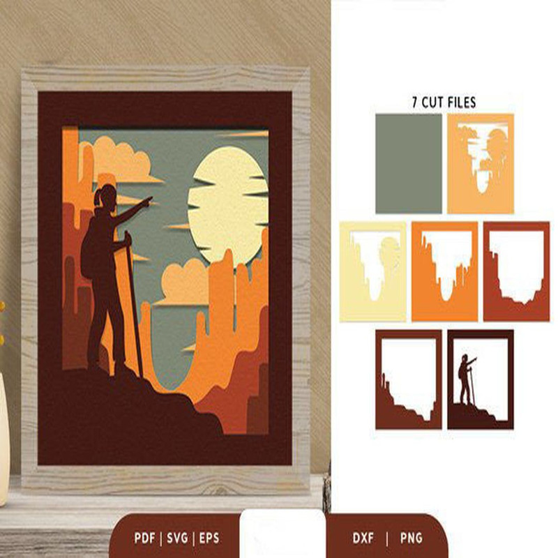 1080x1080 size Woman-Hike-The-Canyon-3D-Shadow-Box-3D-SVG-67995140-2-580x386.jpg