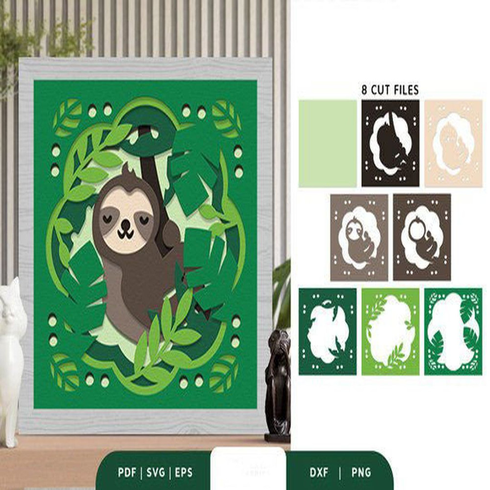 1080x1080 size Sloth-Sleep-in-Tropical-Forest-3D-SVG-3D-SVG-67994892-2-580x386.jpg
