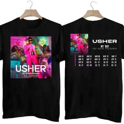 2 sides usher shirt, usher my way the vegas residency tour 2023 shirt, usher tour 2023 shirt