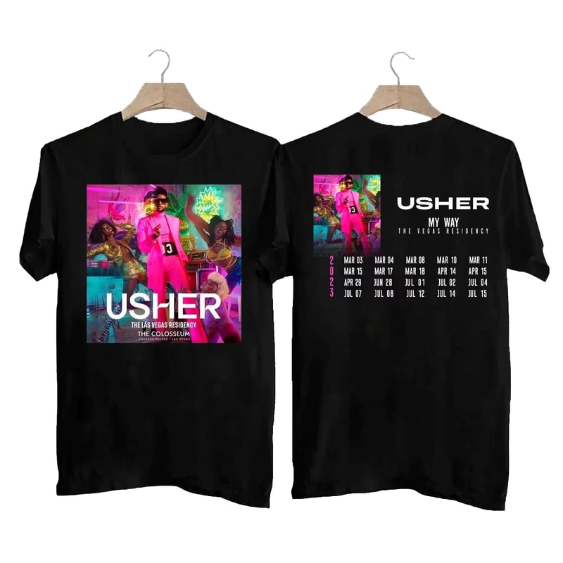 Usher Shirt, Usher My Way The Vegas Residency Tour 2023 Shirt, Usher Tour 2023 Shirt