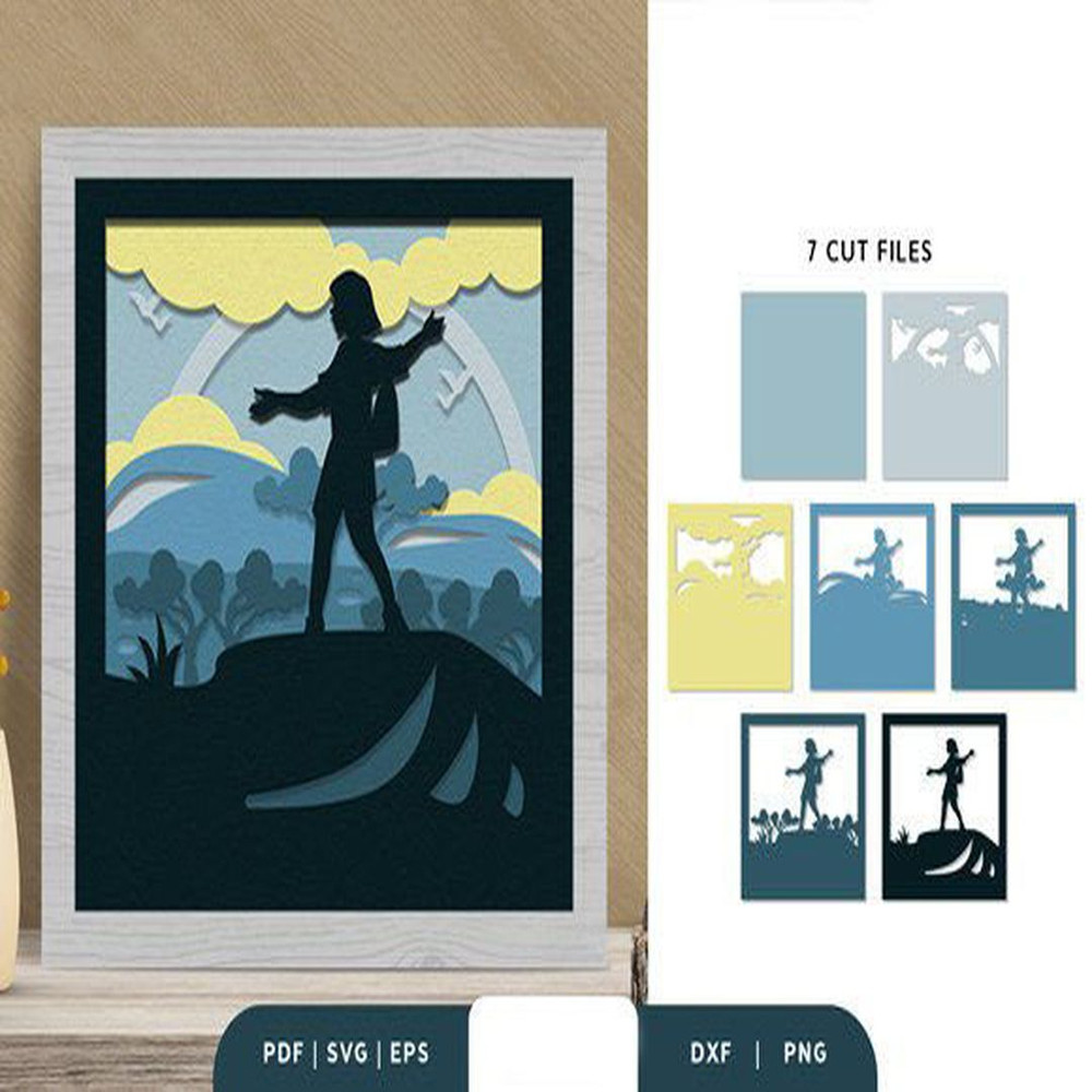 1080x1080 size Girl-in-The-Forest-3D-Shadow-Box-SVG-3D-SVG-67994288-2-580x386.jpg