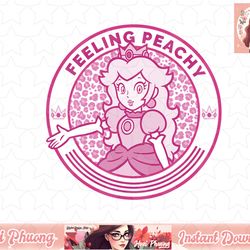 super mario princess peach feeling peachy cheetah print png sublimation design, digital design