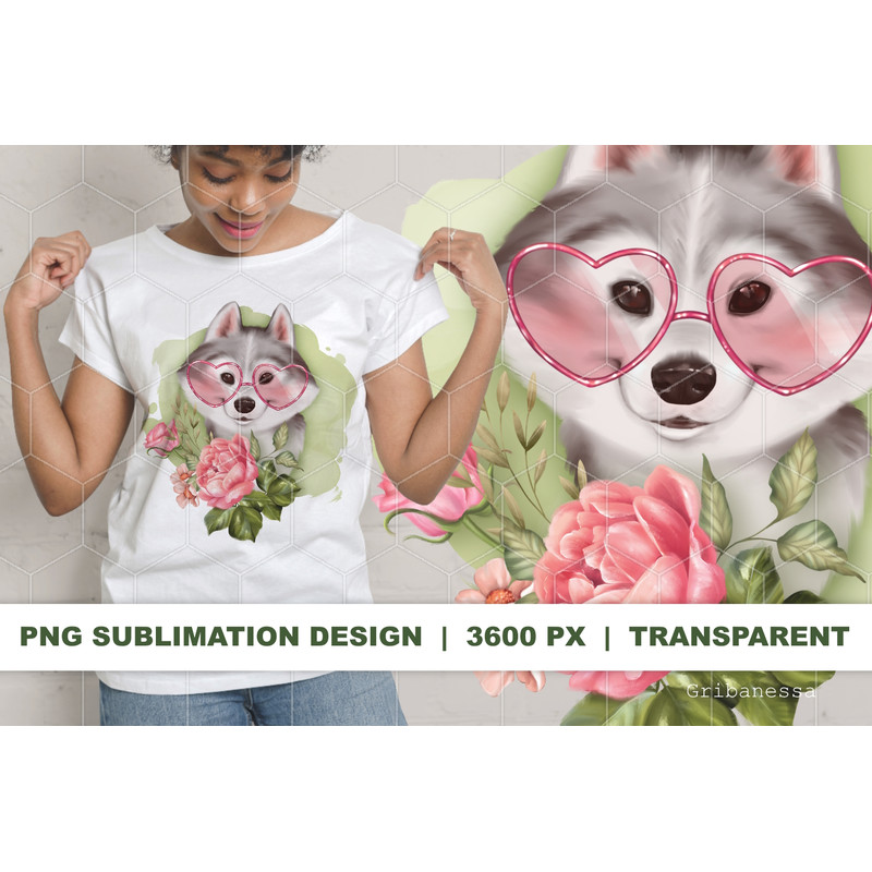 Spring Dog with roses B 01.jpg
