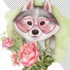 Spring Dog with roses B 02.jpg