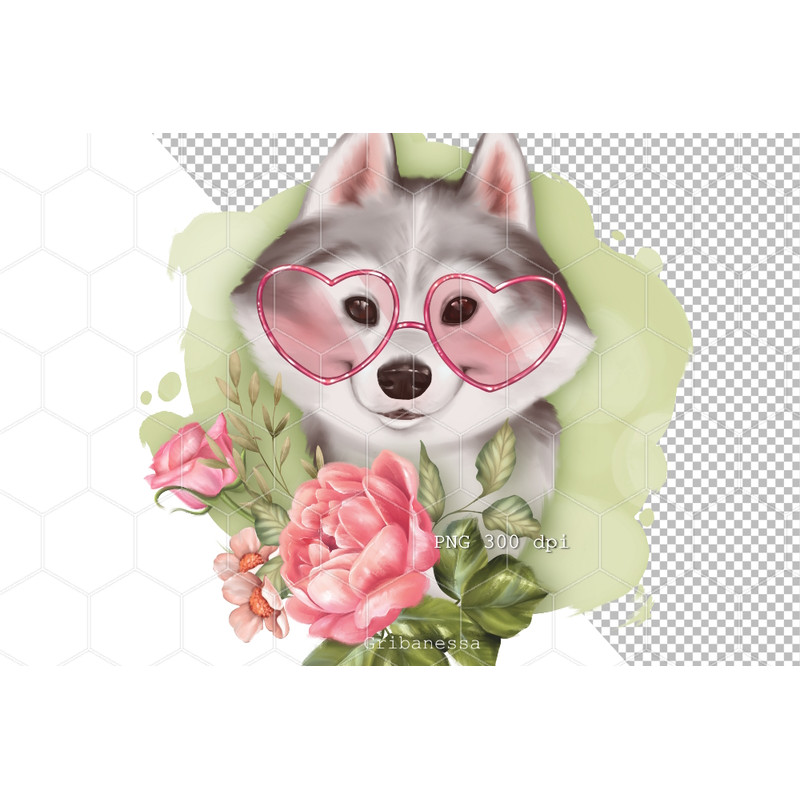 Spring Dog with roses B 02.jpg