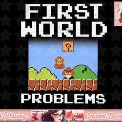 super mario retro 8 bit first world problems graphic png sublimation design, digital design