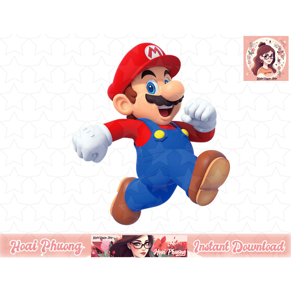 Super Mario Running Mario 3D Poster.jpg