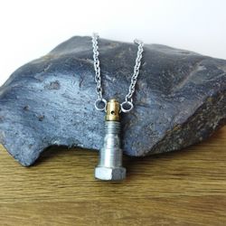 Grunge necklace recycled Dystopian necklace for men Geek chic necklace