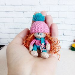 PDF Pattern Mini Doll Simple Description of Crocheting Little doll crochet pattern Tutorial crochet mini doll