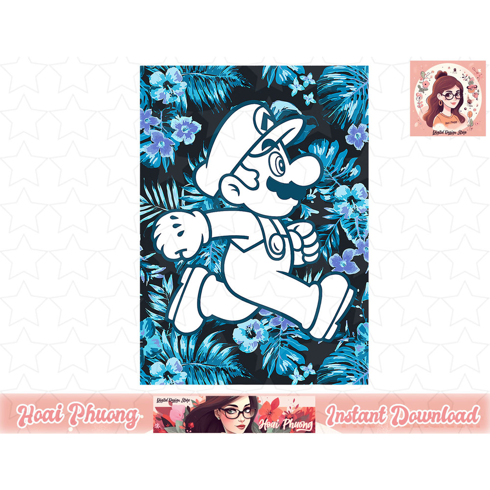 Super Mario Tropical Floral Run Poster.jpg