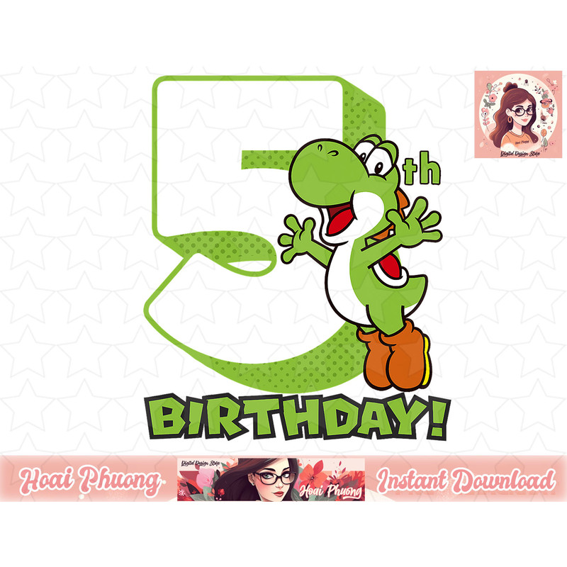 Super Mario Yoshi 5th Birthday Action Portrait.jpg
