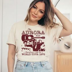 daisy jones and the six taylor jenkins shirt, aurora world tour merch, billy dunne daisy, taylor jenkins shirt