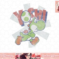 super mario yoshi distressed logo portrait png sublimation design, digital design