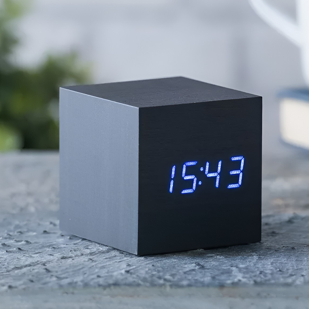 Unique digital wooden clock for gifts