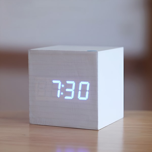 Modern Wooden Cube LED Clock | Inspire Uplift