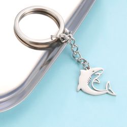 Shark keychain, Stainless steel