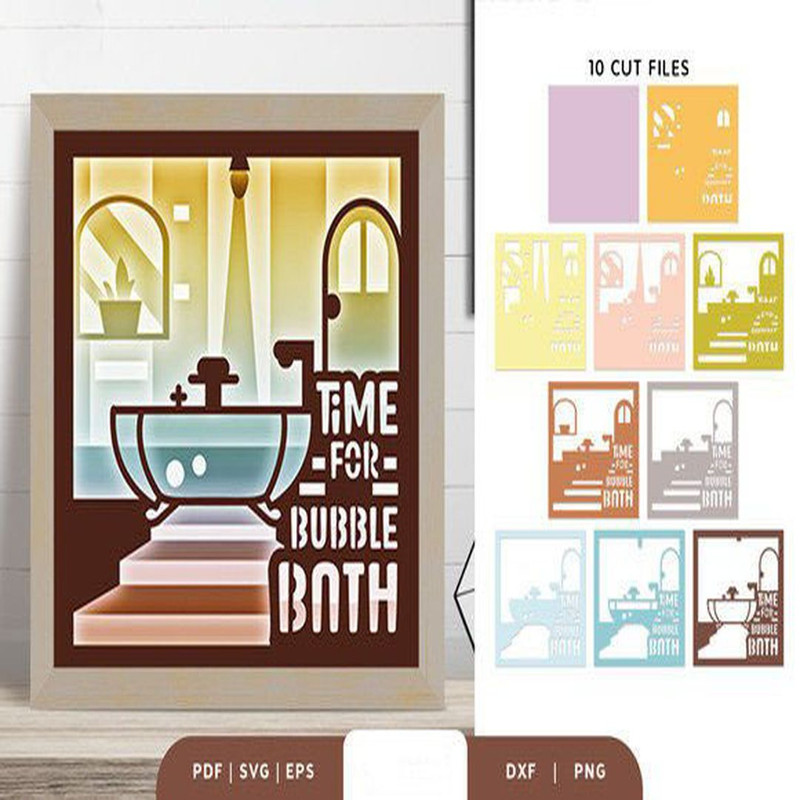1080x1080 size Time-for-Bubble-Bath-3D-Shadow-Box-SVG-3D-SVG-67992561-2-580x386.jpg
