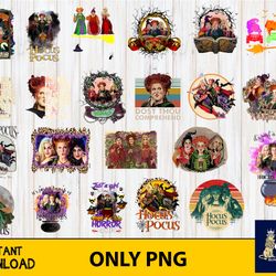 30 hocus pocus bundle png, halloween bundle png