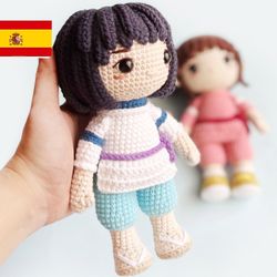 Mariposa del Bosque amigurumi doll crochet pattern Spanish PDF