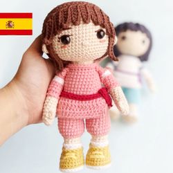 Lunita de Peluche amigurumi doll crochet pattern Spanish PDF