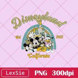 retro disneyland est 1955 california png, disneyland 1955 png, mickey freinds png, disney studio png, disney trip png