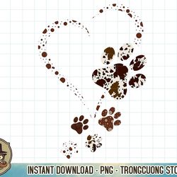 dog paw love heart print shirts for women dog mom graphic t-shirt copy png sublimation