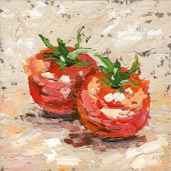 Tomatoes oil painting.