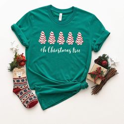 christmas tree cake shirt, little debbie holiday cake shirt, oh christmas tree shirt, tree cake holiday shirt, funny chr