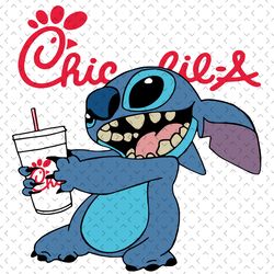 chick fil a stitch svg, trending svg, chick fil a svg, stitch svg, fastfood svg, chicken sandwiches, lilo and stitch svg