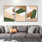 Abstract Art Decor, 3 Piece Artwork Beige Green Wall Art, Modern Abstract Painting, Large Poster, Downloadable Prints