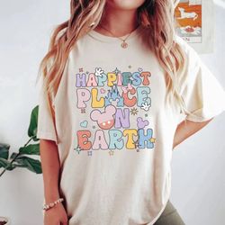 disney happiest place on earth comfort colors shirt, colorful vacay shirt, disney vacation shirt, disneyworld shirt, dis