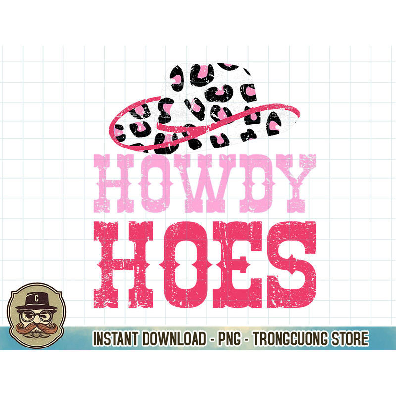 Howdy Hoes Pink Rodeo Western Country Southern Cute Cowgirl T-Shirt copy.jpg