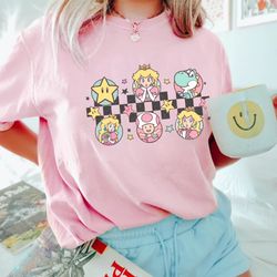 princess peach comfort colors shirt, its peach time shirt, super mario shirt, princess peach and friends shirt, birthday