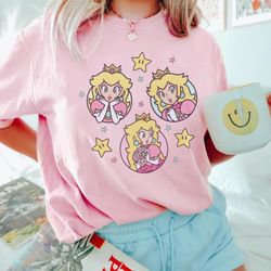 princess peach mario comfort colors shirt, its peach time shirt, super mario shirt, princess peach and friends shirt, bi