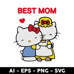best mom svg, kitty mom svg, mother's day svg, png dxf eps digital file - digital file