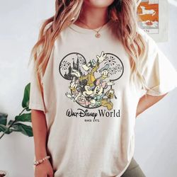 vintage walt disney world comfort colors shirt, mickey and friends shirt, disneyland shirt, disney trip shirt, disney fa