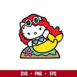 manana sera bonito hello kitty svg, manana sera bonito svg, karol g mermaid svg, bichota svg, png, eps digital file